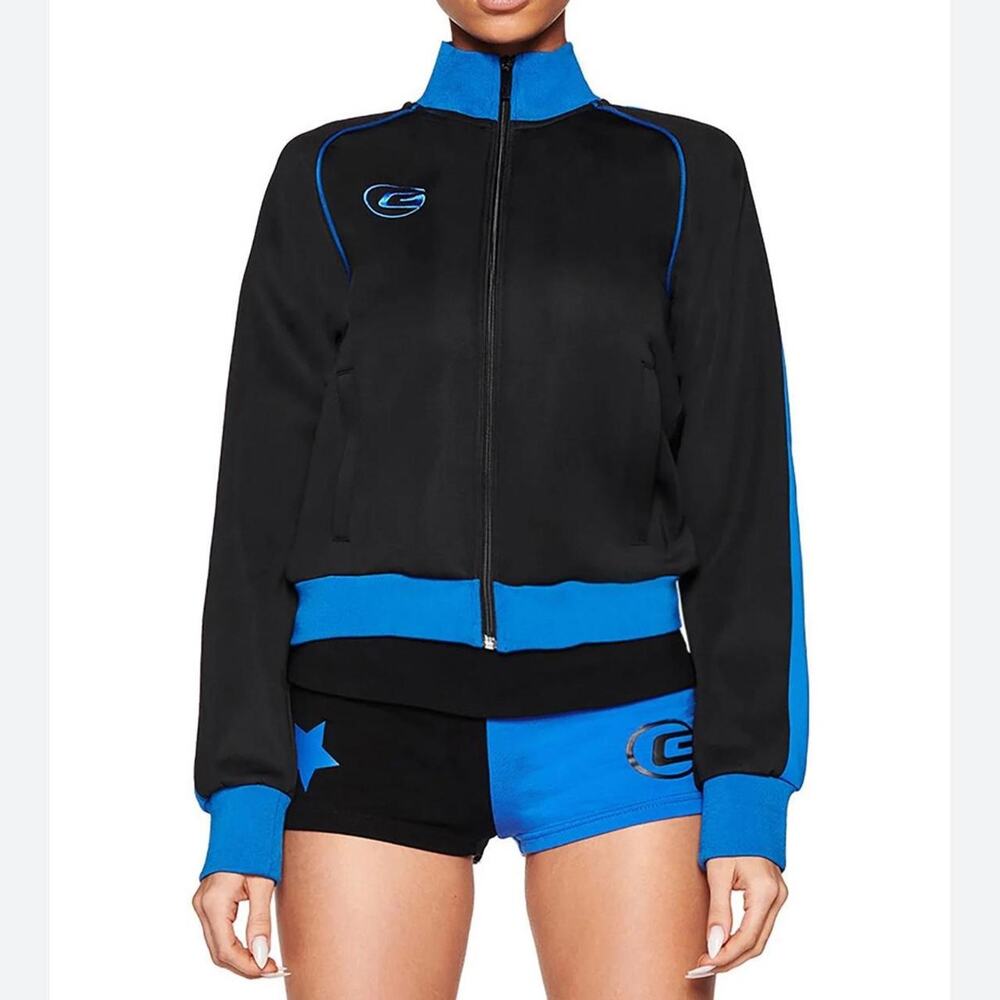 NWT Black and blue sportswear jacket XS